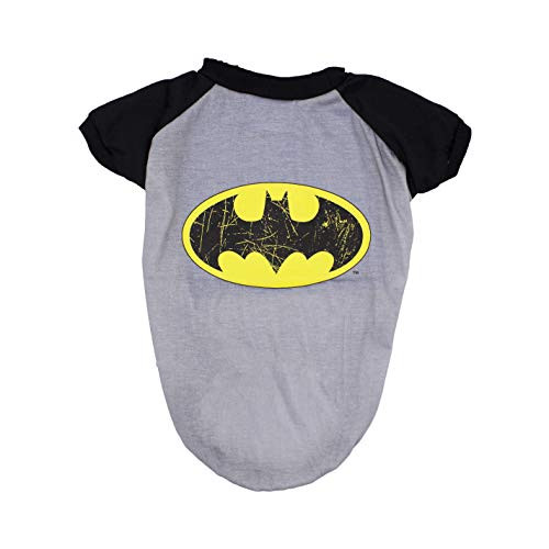 DC Comics Batman T-Shirt for Dogs - Batman Logo Dog Tee - Grey and Black X-Large DC Comics Batman T-Shirt for Dogs - Batman Logo Dog Tee - Grey and Black X-Large