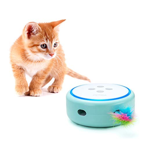 PETBIA Interactive Cat Toy Electronic Automatic Cat Toys with Random Rotating Feather Pop and Play for Cats -15 Minutes Auto-Shut Off-Continuous Play PETBIA Interactive Cat Toy Electronic Automatic Cat Toys with Random Rotating Feather Pop and Play for Cats -15 Minutes Auto-Shut Off-Continuous Play