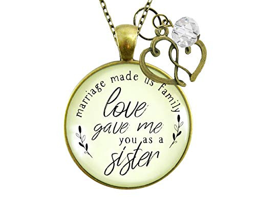 Gutsy Goodness 36 Sister in Law Necklace Marriage Family Quote Wedding Jewelry Gift Gutsy Goodness 36 Sister in Law Necklace Marriage Family Quote Wedding Jewelry Gift