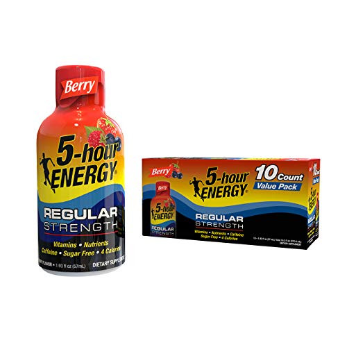 5-hour ENERGY Shot  Regular Strength Berry  1-93 oz  10 Pack