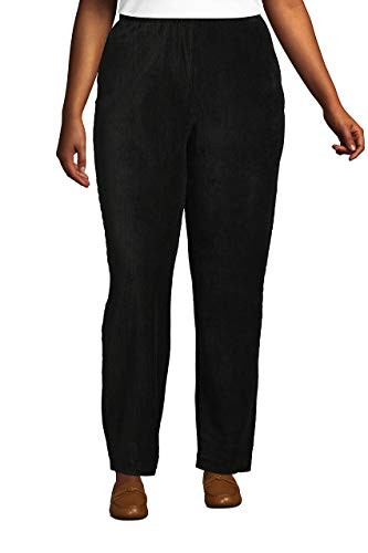 Lands End Women s Sport Corduroy Pants Deep Black Regular Large
