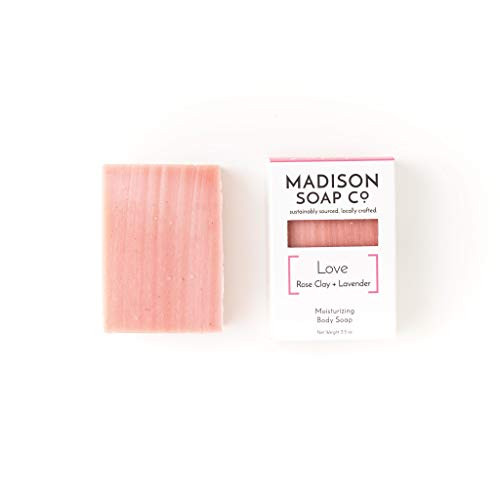 2-PACK-Love Lavender - Rose Clay Soap- Natural  Organic  Handcrafted  Vegan Certified-