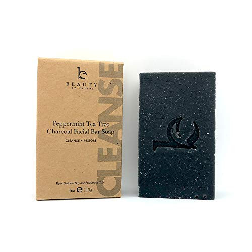 Charcoal Face Wash Bar Soap - Peppermint Tea Tree Antibacterial Soap Bar Facial Cleanser for Oily Skin Black Soap Face Cleanser Acne Cleanser Natur Charcoal Face Wash Bar Soap - Peppermint Tea Tree Antibacterial Soap Bar Facial Cleanser for Oily Skin Black Soap Face Cleanser Acne Cleanser Natur