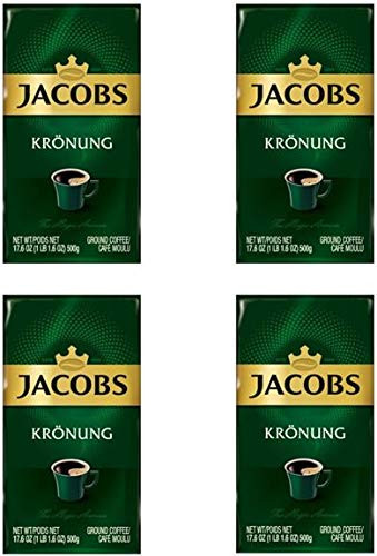 Jacobs Kronung Ground Coffee 500 Gram - 17-6 Ounce -Pack of 4-