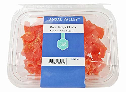 Jansal Valley Dried Papaya Chunks  1 Pound