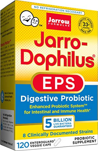 Jarrow Formulas Jarro-Dophilus EPS  5 Billion Cells Per Capsule  Supports Intestinal Function and Health  120 Veggie Capsules