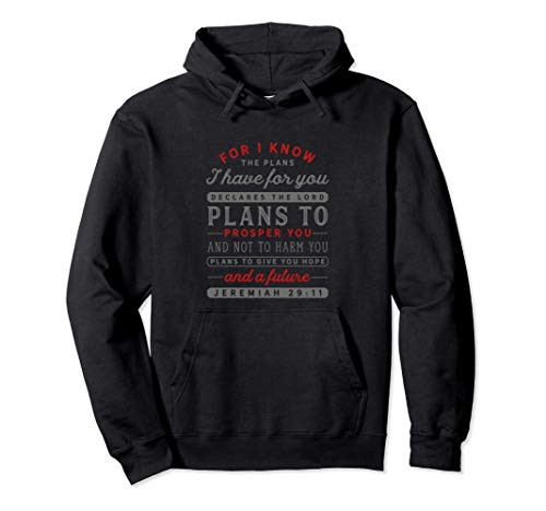 Christian Hoodie Jeremiah 29 11 Future Hope Bible Verse Pullover Hoodie