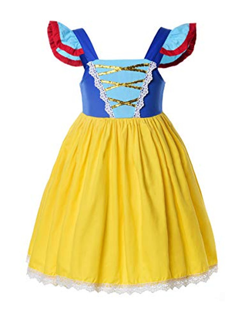 JerrisApparel Girl Princess Costume Dress for Birthday Party -3T  Yellow-