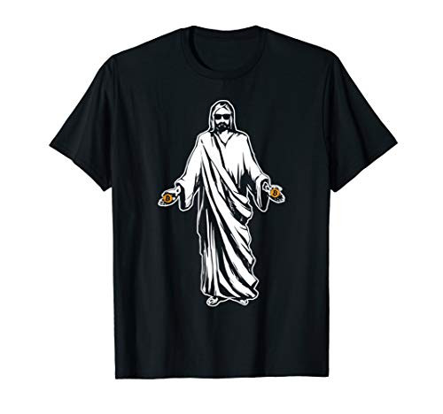 Jesus Bitcoin Funny Cryptocurrency Digital Currency T-Shirt