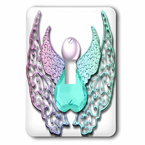 3dRose lsp-167210-1 Jeweled Angel Art With Lace Digital D Wings Toggle switch