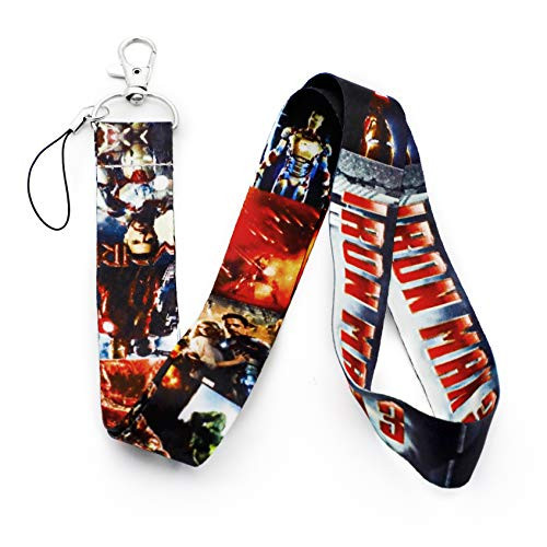 Iron Man Lanyard ID Badge Holder Keychain Clip -Color-