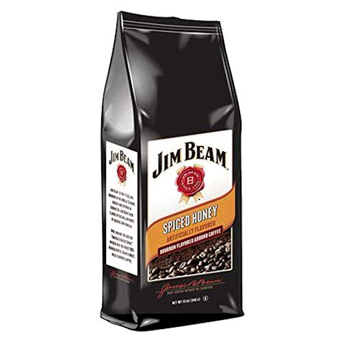Jim Beam Spiced Honey Bourbon Flavored Ground Coffee  2 bags -12 oz ea--