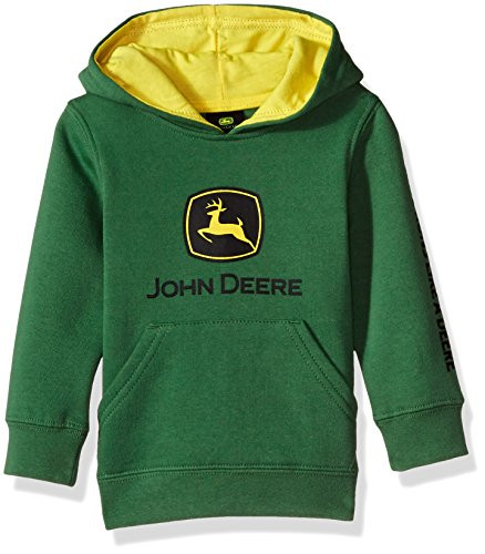 John Deere baby boys Fleece Pullover Hoody Hooded Sweatshirt  Green  2T US