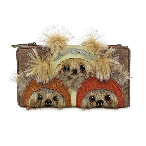 Loungefly x Star Wars Ewok Trio Faux-Leather Wallet -One Size  Brown- Loungefly x Star Wars Ewok Trio Faux-Leather Wallet -One Size  Brown-