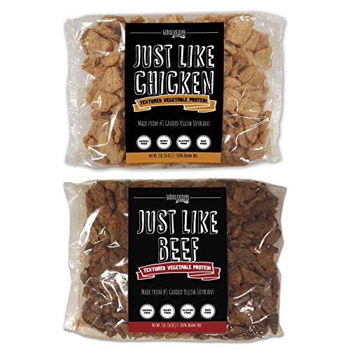 Textured Vegetable Protein -TVP-  Vegan Meat Substitute  100 Hexane Free  Made with 1 Graded Yellow Soybeans  100 Vegan  Just Like Chicken and Beef
