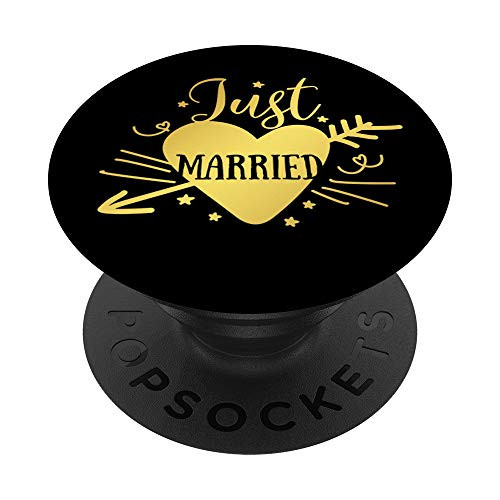 Just Married Bride Groom Wedding Honeymoon Gift Black Zx PopSockets Grip and Stand for Phones and Tablets Just Married Bride Groom Wedding Honeymoon Gift Black Zx PopSockets Grip and Stand for Phones and Tablets