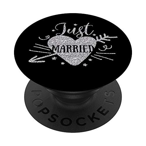 Just Married Bride Groom Newlywed Honeymoon Zx PopSockets PopGrip Swappable Grip for Phones and Tablets Just Married Bride Groom Newlywed Honeymoon Zx PopSockets PopGrip Swappable Grip for Phones and Tablets
