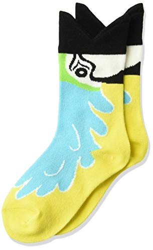 K- Bell Kids Big Wide Mouth Crew Socks  macaw-blue  Shoe Size 11-14