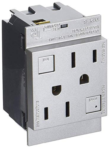 Legrand Adorne AGFTR2152M4WP Adorne 15 Amp Magnesium Tamper Resistant GFCI Outlet With Matching Wall Plate