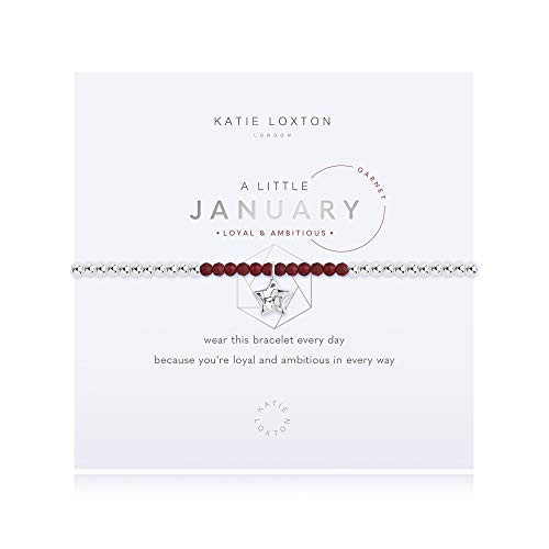 Katie Loxton a Little January Birthstone Garnet Color Womens Stretch Fashion Charm Bracelet Katie Loxton a Little January Birthstone Garnet Color Womens Stretch Fashion Charm Bracelet