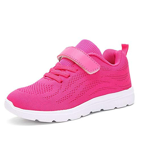 HengBai Kids Sneakers Lightweight Breathable Non-Slip Athletic Boys Girls Running Shoes -Hot Pink 10 Toddler-