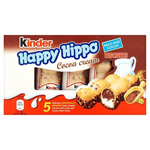 KinderHappy Hippo Cocoa Cream Biscuits  Pack of 5 Biscuits -Limited Edition-