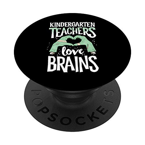 Kindergarten Teachers Love Brains School Halloween Costume PopSockets Grip and Stand for Phones and Tablets Kindergarten Teachers Love Brains School Halloween Costume PopSockets Grip and Stand for Phones and Tablets