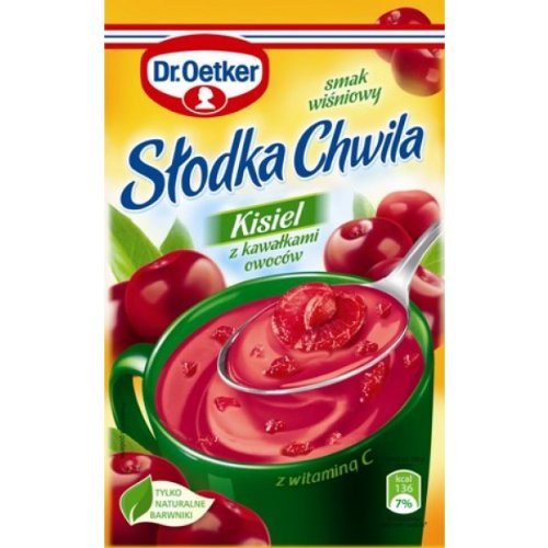 Dr Oetker Slodka Chwila Kisiel Cherry 5-pack 5x31-5g-5x1-1oz Eastern European Jelly Dessert