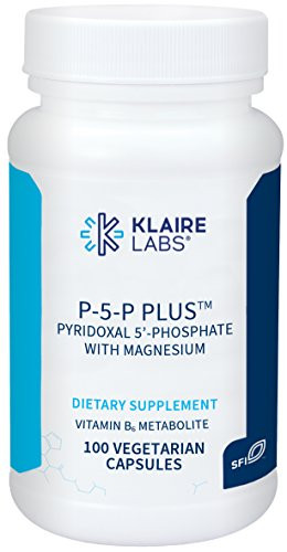 Klaire Labs P-5-P Plus Magnesium - 30 Milligrams of Bioactive Vitamin B6 Pyridoxal-5-Phosphate with TRAACS Magnesium  Hypoallergenic -100 Capsules-