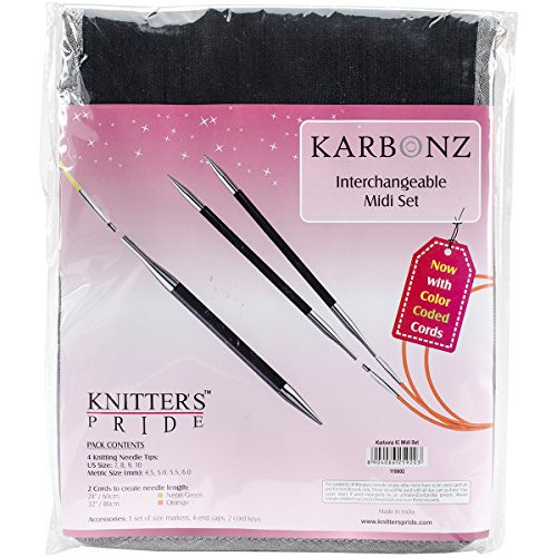 Knitters Pride Karbonz Interchangeable Needles Midi Set