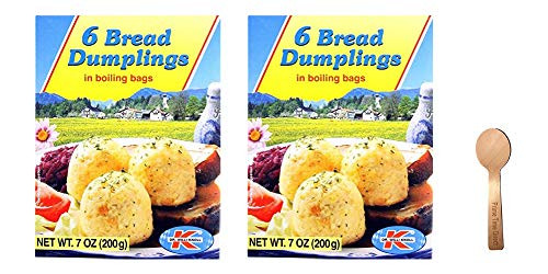 Dr- Willi Knoll 6 Bread Dumplings 7 oz -Pack of 2- Bundled with PrimeTime Direct Spoon in a PTD Sealed Bag