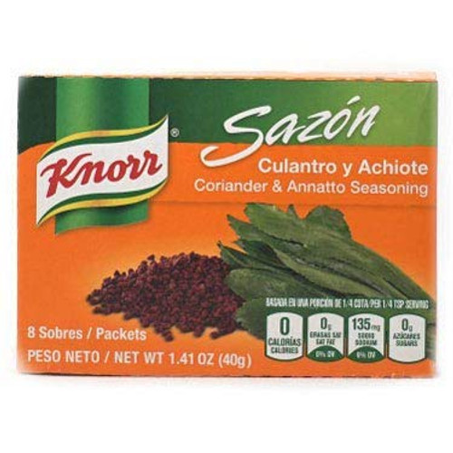 Knorr Sazon Seasoning Coriander and Annatto 1-4 oz 8 ct Knorr Sazon Seasoning Coriander and Annatto 1-4 oz 8 ct