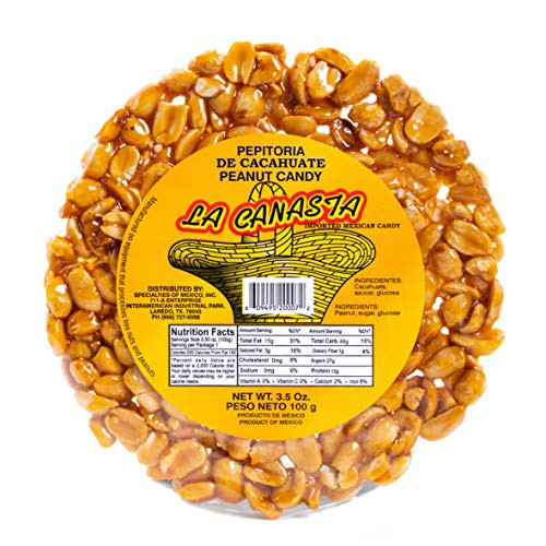 La Canasta Peanut Patties Candy - Perfect Peanut Brittle Candy - 3 Pack -10-5 oz Total- Perfectly Roasted Peanut Butter Coated Candy by Ole Rico