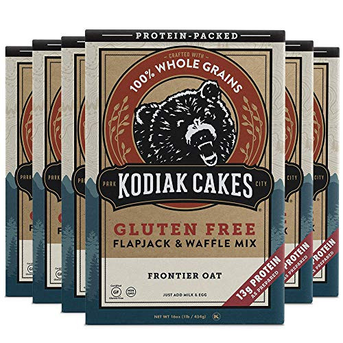 Kodiak Cakes Frontier Oat Gluten Free Protein Pancake and Waffle Mix 16oz -Pack of 6- Kodiak Cakes Frontier Oat Gluten Free Protein Pancake and Waffle Mix 16oz -Pack of 6-