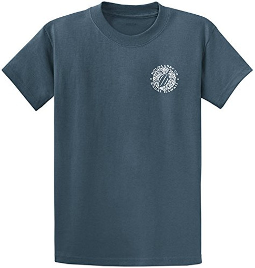 Koloa Surf--tm--2 Side Honu Hawaiian Turtle T-Shirt-Steelblue-w-M