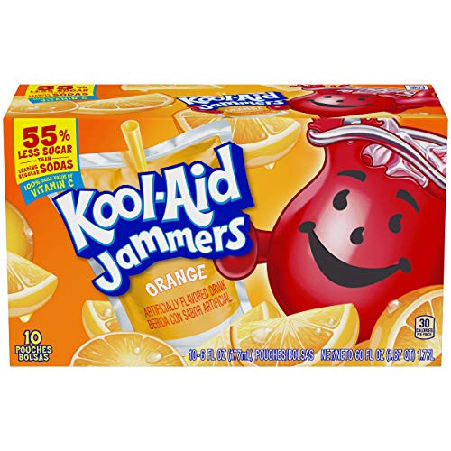 Kool-Aid Jammers Orange Flavored Juice Drink -40 Pouches  4 Boxes of 10-