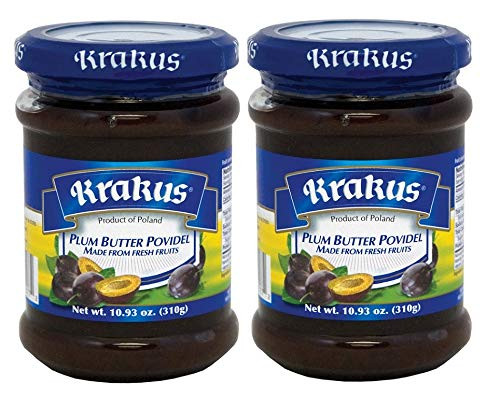 KRAKUS JAM PLUM BUTTER POVIDEL 2 pack x 9-88 oz -280g- Powidlo Sliwkowe- Product of Poland-