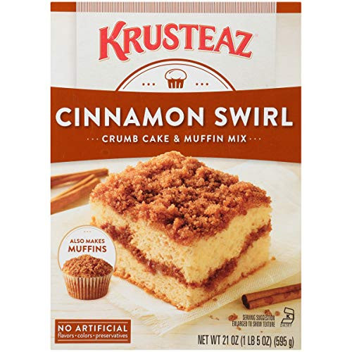 Krusteaz Cinnamon Swirl Crumb Cake and Muffin Mix  21 Ounce