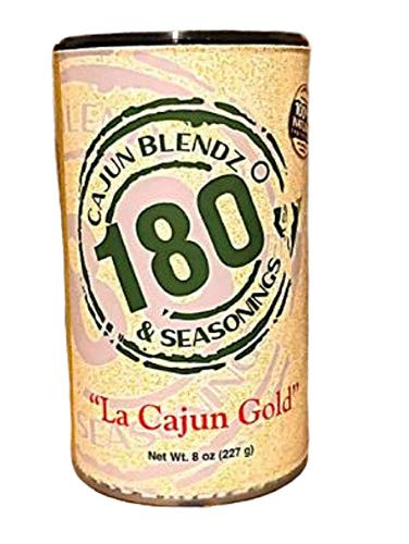 La Cajun Gold All Purpose Seasoning - 8oz Shaker - Low Sodium and Louisiana Certified - 180º Cajun Blendz and Seasonings