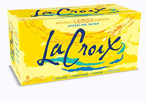 La Croix Sparkling Water  Lemon  12 Fl Oz -Pack of 8-
