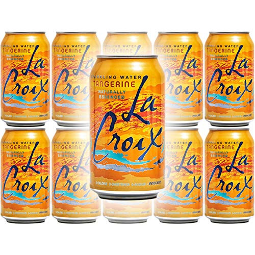 La Croix Tangerine Naturally Essenced Flavored Sparkling Water  12 oz Can -Pack of 10  Total of 120 Oz-