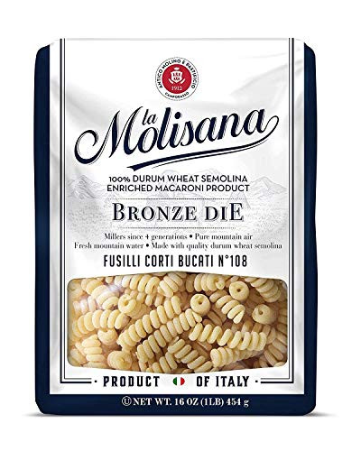 LA MOLISANA PASTA 100 SEMOLINA 28C FUSILLI BRONZO 3-16oz BAGS