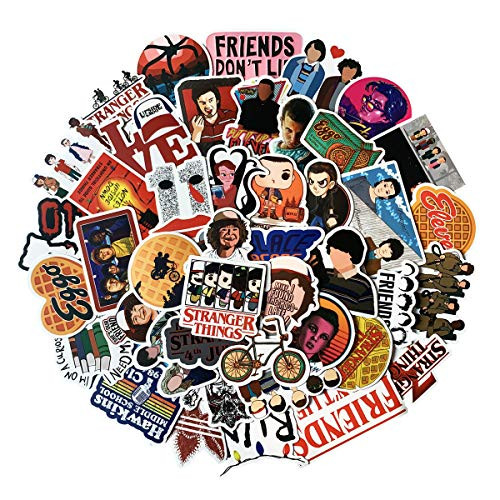 Laptop Stickers 50 PCS Stranger Things Decal Sticker Waterproof Vinyl Stickers Car Sticker Motorcycle Bicycle Luggage Decal Graffiti Patches Skateboar