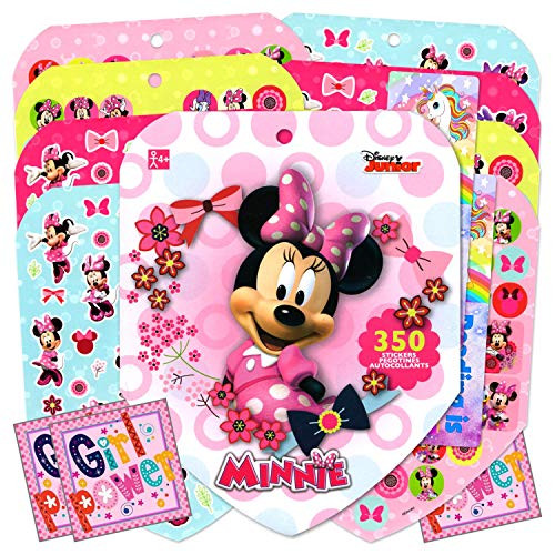 Minnie Mouse Stickers - Over 350 Quality Minnie and Friends Stickers Bundle Includes Separately Licensed GWW Bookmarks and Reward Stickers