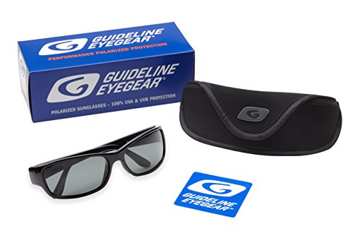 Guideline Eyegear Pro Current Sunglasses with Gray Polarized Lens  Shiny Black