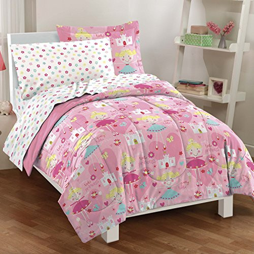 Dream Factory Pretty Princess Ultra Soft Microfiber Girls Comforter Set, Pink, Full Dream Factory Pretty Princess Ultra Soft Microfiber Girls Comforter Set, Pink, Full