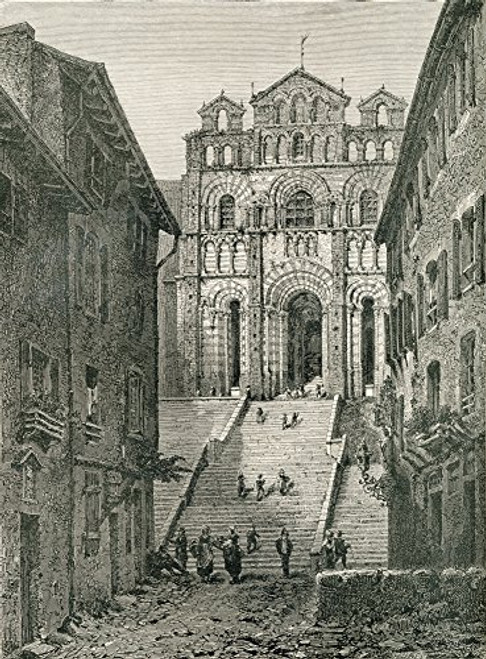Posterazzi Cathedral Le Puy-En-Velay Auvergne France In The 19Th Century- From French Pictures Poster Print by The Rev- Samuel G- Green Published 1878 Posterazzi Cathedral Le Puy-En-Velay Auvergne France In The 19Th Century- From French Pictures Poster Print by The Rev- Samuel G- Green Published 1878