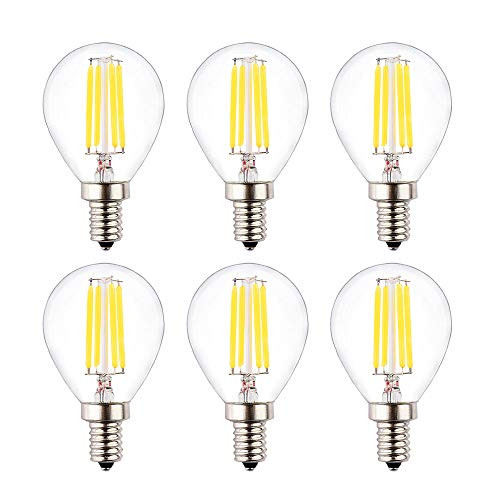 OPALRAY G45-G14- Mini Globe LED Filament Tungsten Bulb  4W Dimmable  2700K Warm White Light Color  400LM 40W Incandescent Bulb Replacement  Clear Glas
