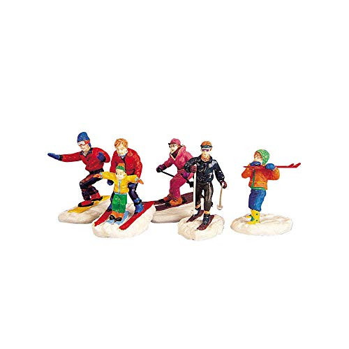 Lemax Village Collection Winter Fun Set of 5 Skiing 92357