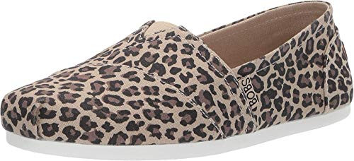 Skechers BOBS Womens Bobs Plush-Hot Spotted- Leopard Print Slip on Ballet Flat  7 M US